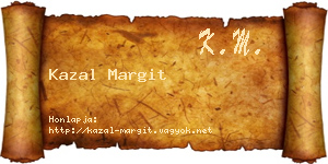 Kazal Margit névjegykártya